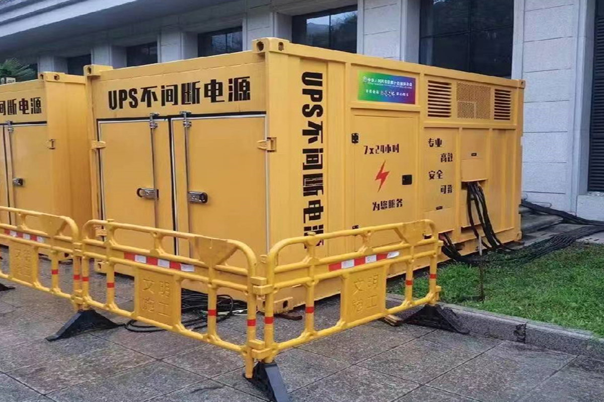 滦南发电机租赁施工现场