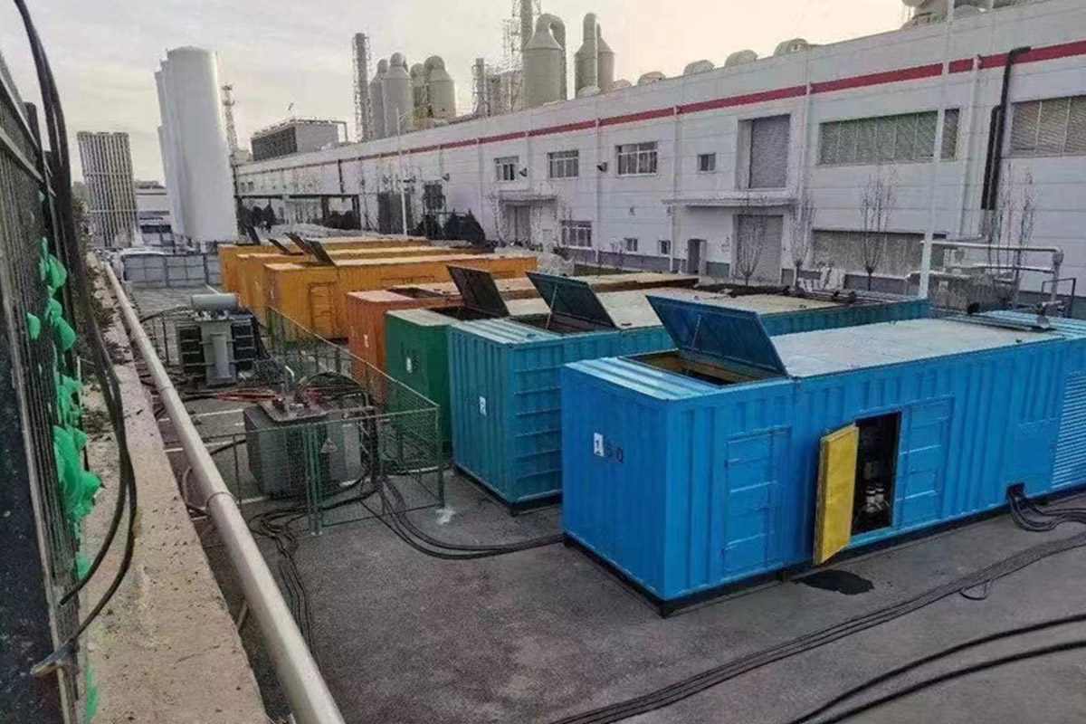滦南发电机租赁施工现场